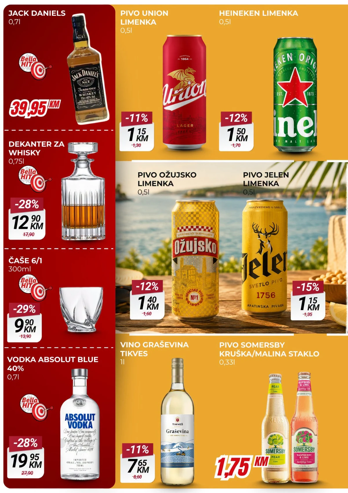 Belamionix katalog do 12.08.2026. – Jack Daniel's, Absolut, pivo, vino i Somersby.