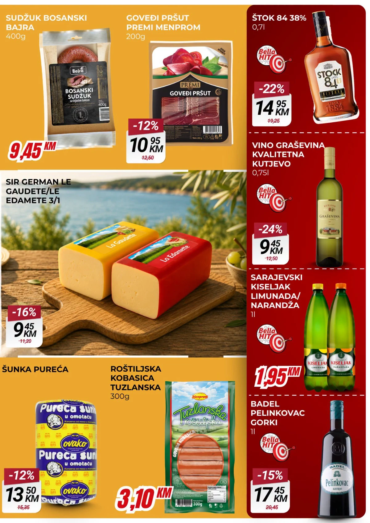 Belamionix katalog do 12.08.2026. – suhomesnati proizvodi, sir, vino i Sarajevski Kiseljak.