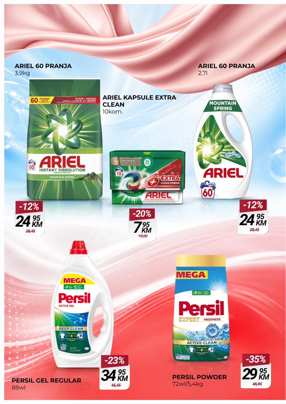 Belamionix katalog do 12.08.2026. – Ariel i Persil deterdženti za pranje veša.
