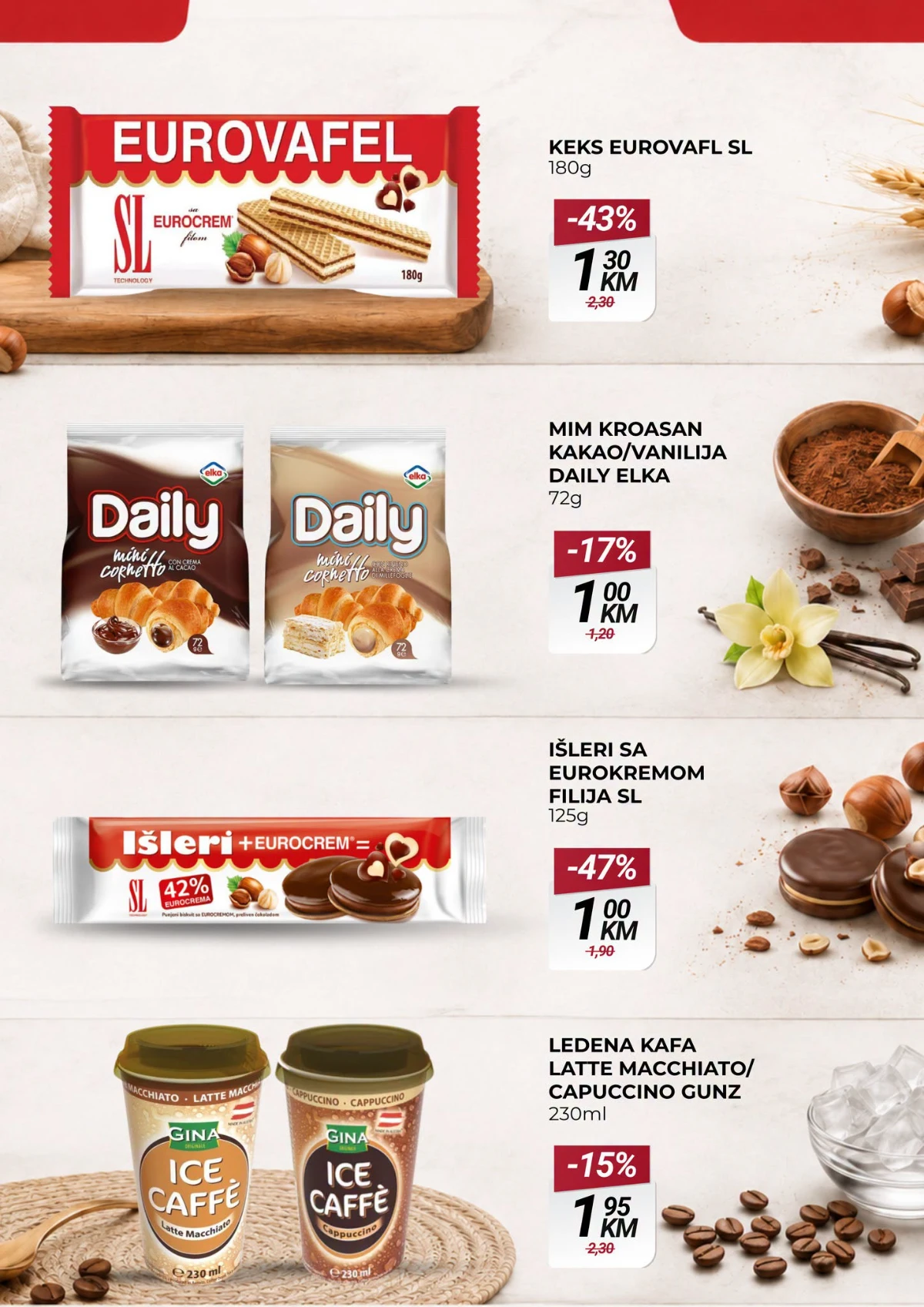 Belamionix SUPER ponuda strana 4 – Eurovafel, Daily kroasani, Išleri i Gina Ice Caffe na akciji.