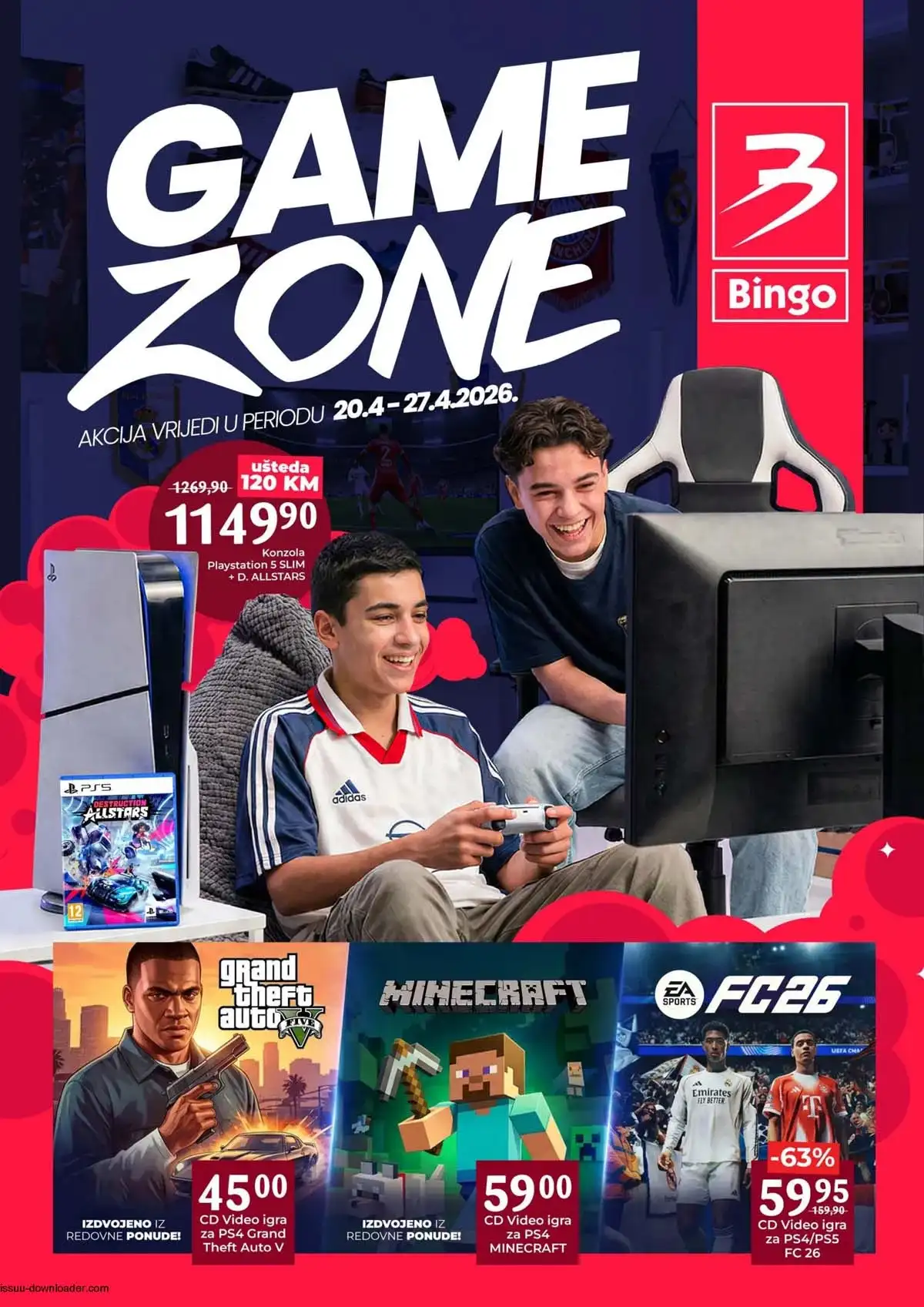 Bingo GAME ZONE sniženja gaming oprema konzole igrice katalog akcija do 27.04.2026 strana 1
