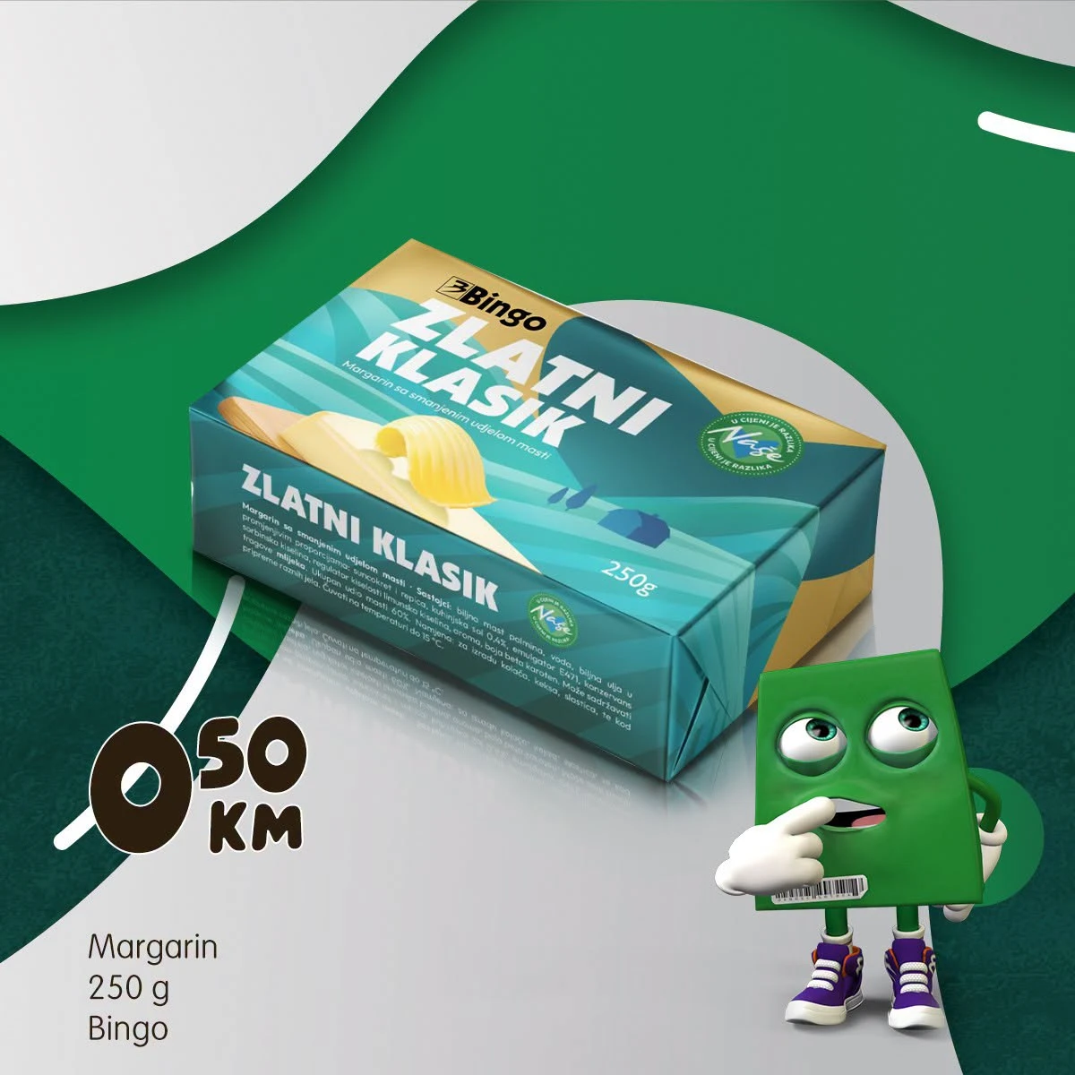 Bingo Trio ponuda – Bingo margarin 250 g za 0,50 KM