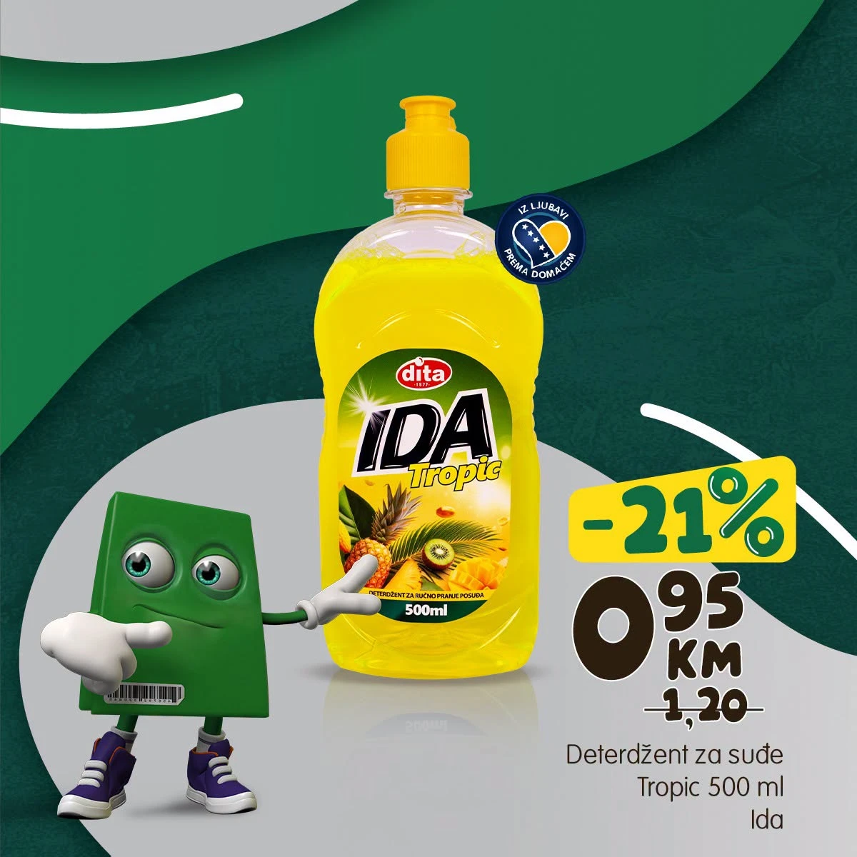 Bingo Trio ponuda – Dita Ida Tropic deterdžent za suđe 500 ml za 0,95 KM