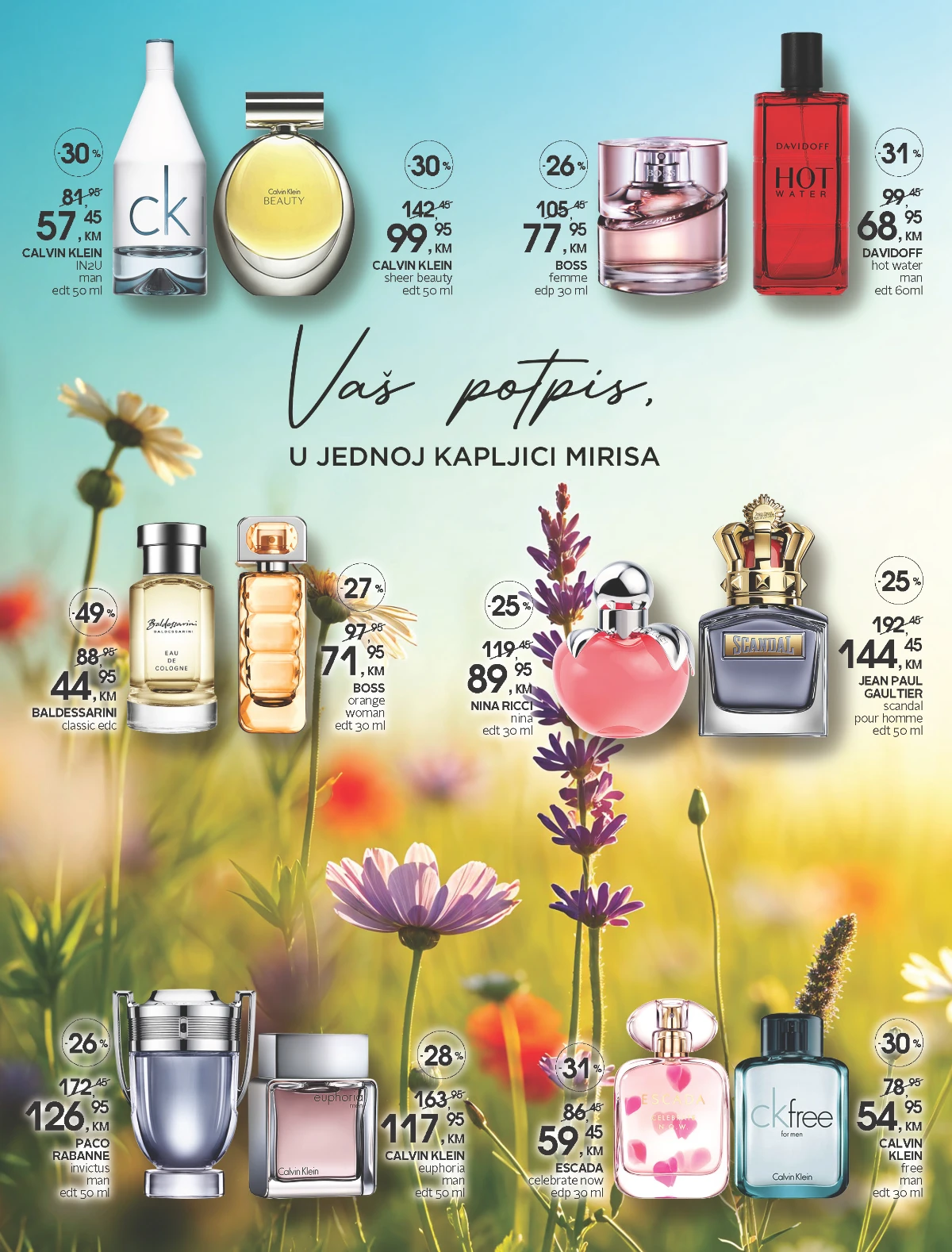 CM katalog parfemi Calvin Klein Boss Davidoff Nina Ricci sniženja maj 2026