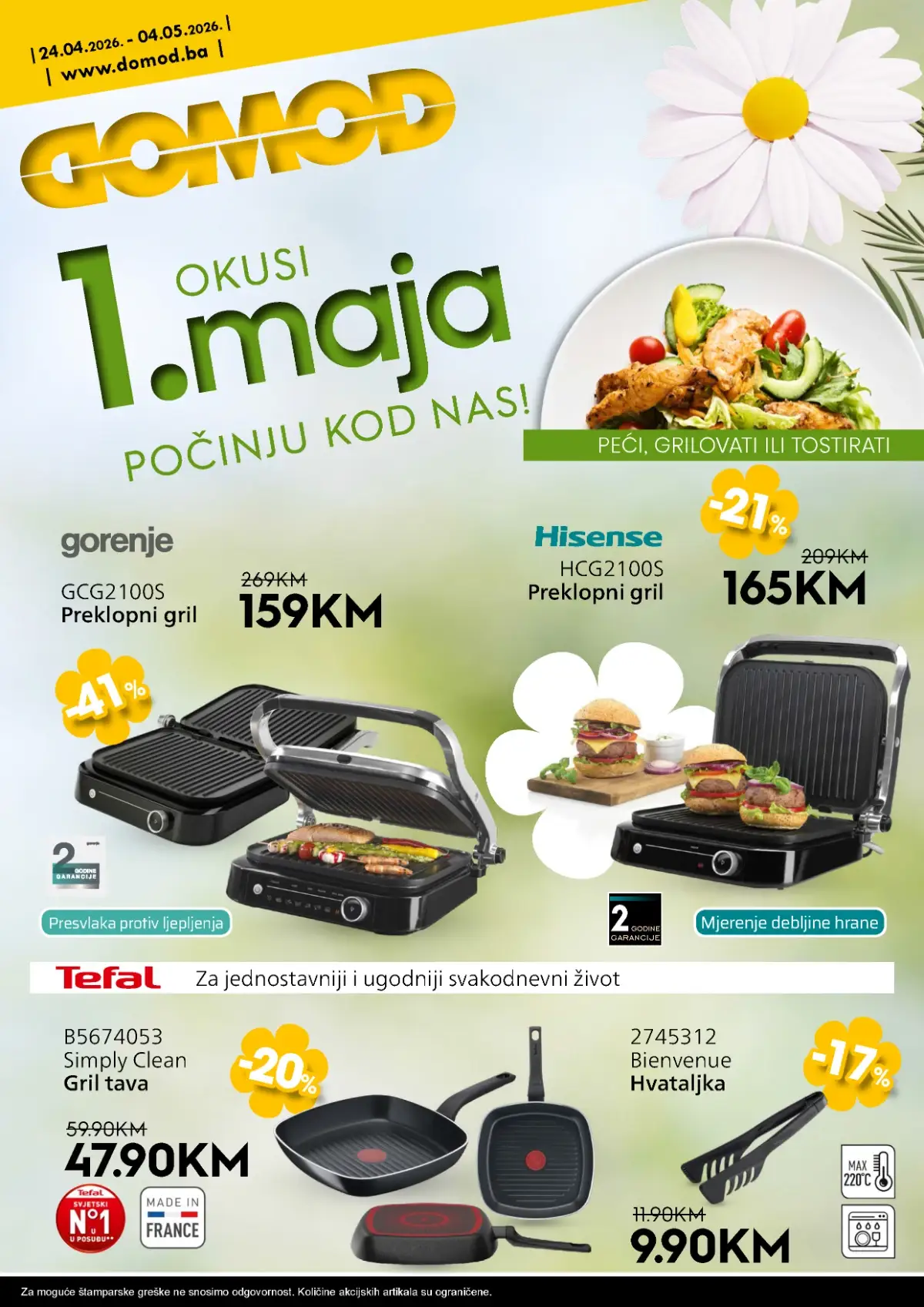 DOMOD katalog sniženja do 04.05.2026 tehnika bijela tehnika i kućni aparati Bosna i Hercegovina