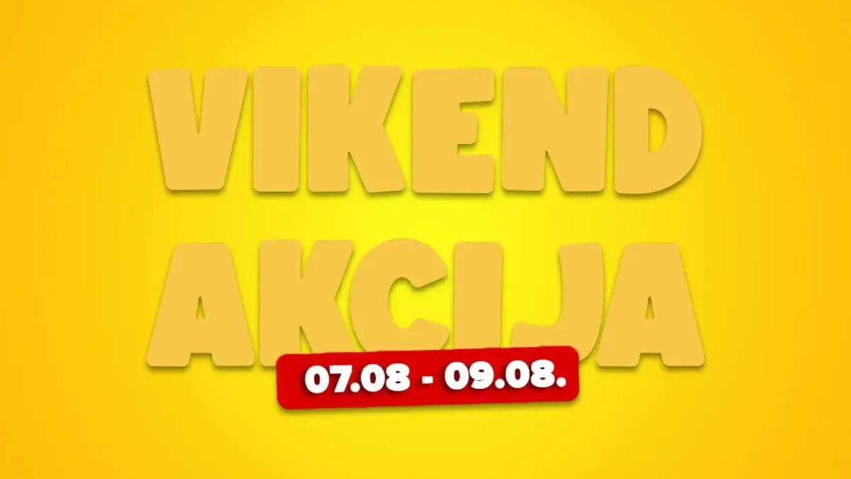 Đurić vikend akcija od 07.08. do 09.08.2026. – TOP cijene prehrane, voća, povrća i proizvoda za domaćinstvo
