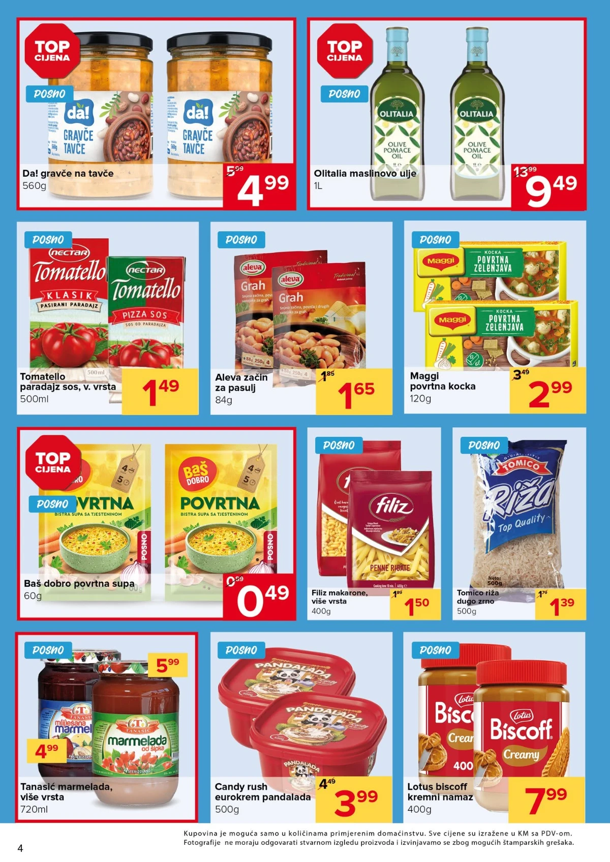Đurić katalog do 26.08.2026. – grah, maslinovo ulje, supe, riža i drugi posni proizvodi