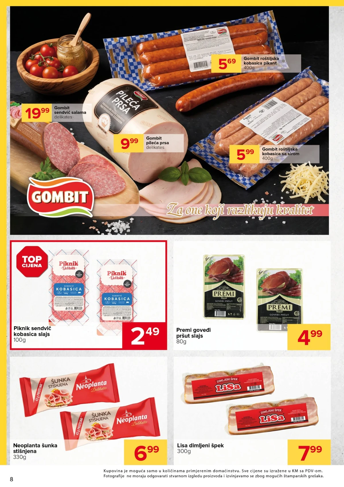 Đurić katalog do 26.08.2026. – Gombit, Piknik, Neoplanta, Premi i Liso delikatesni proizvodi
