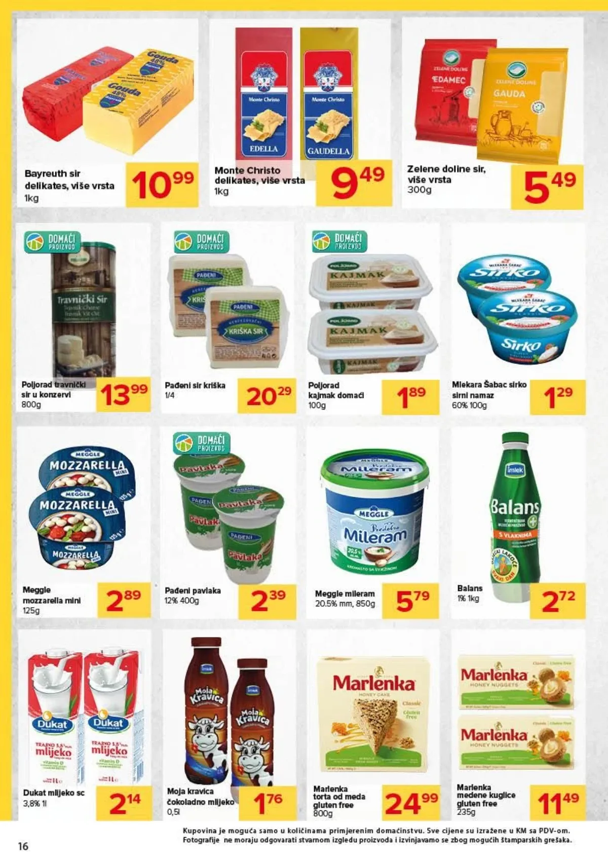 Đurić katalog do 09.09.2026. – sirevi, kajmak, mlijeko, pavlaka i mliječni proizvodi