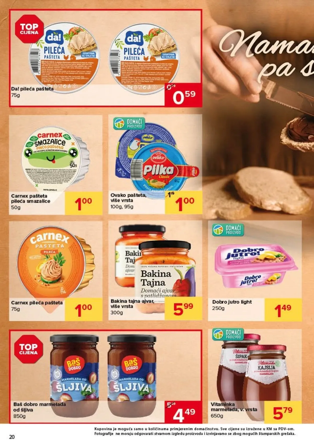 Đurić katalog do 09.09.2026. – paštete, ajvar, namazi i marmelade
