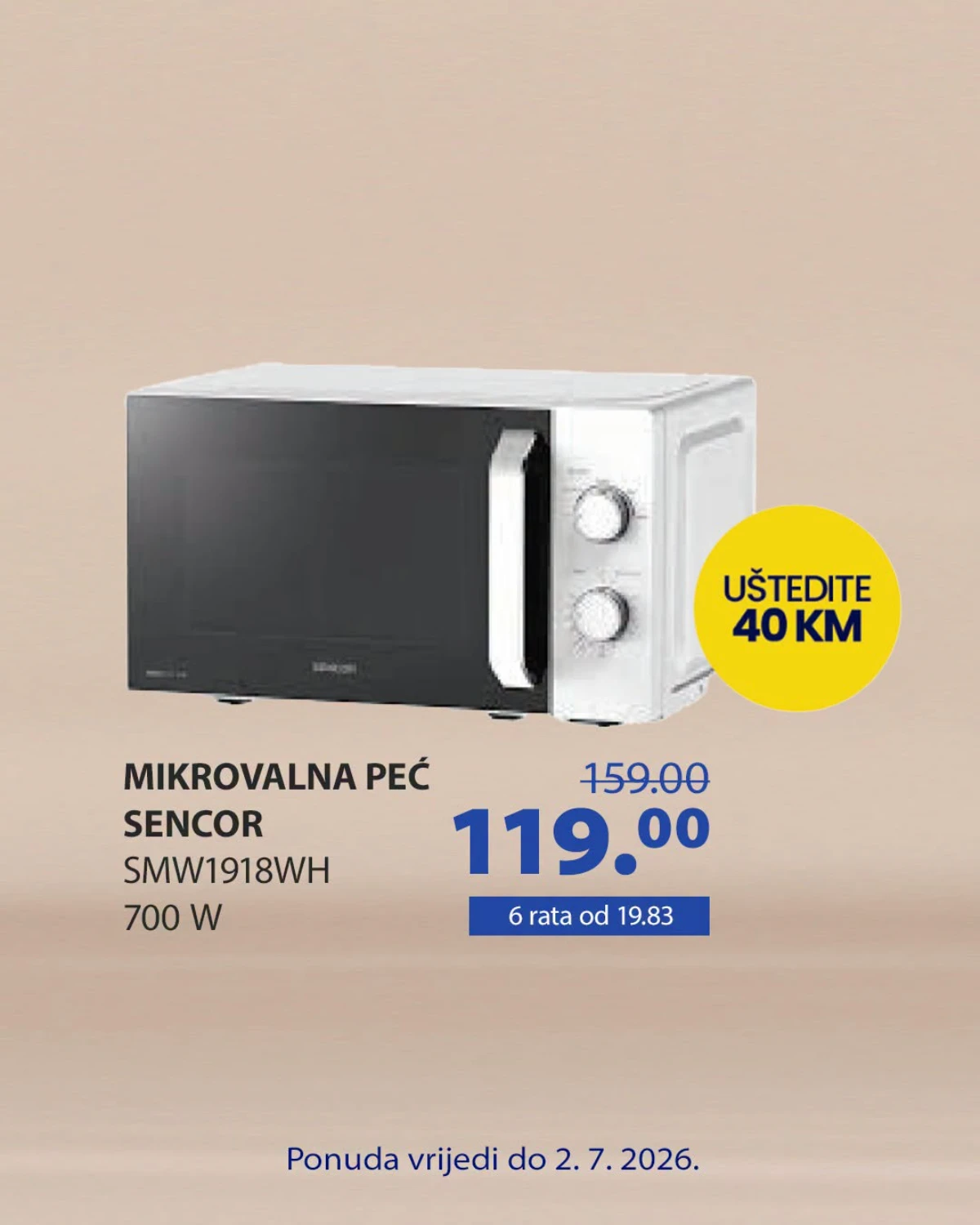 FIS akcija – Sencor mikrovalna peć na sniženju