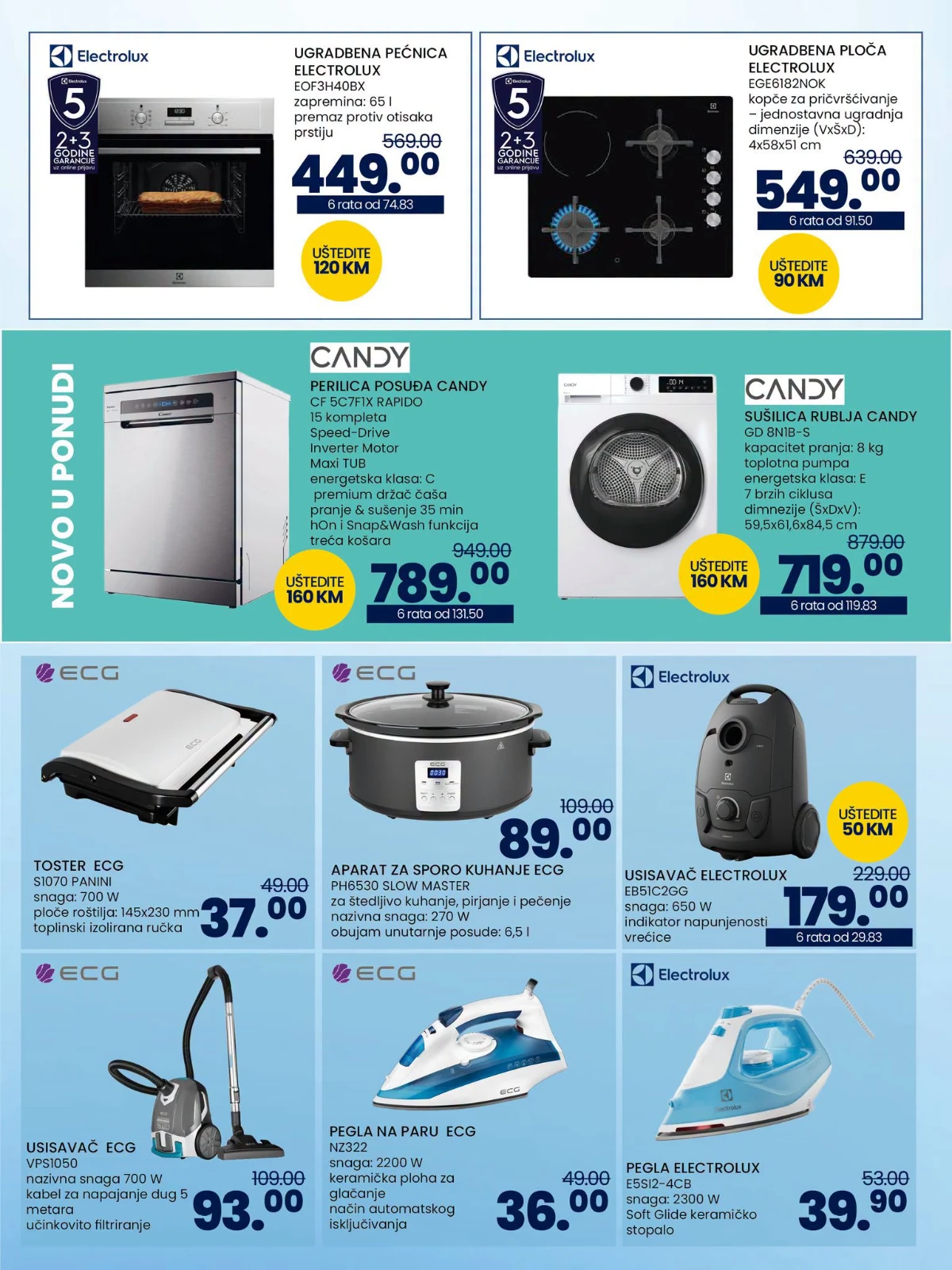 Electrolux, Candy i ECG kućanski uređaji na akciji u FIS katalogu