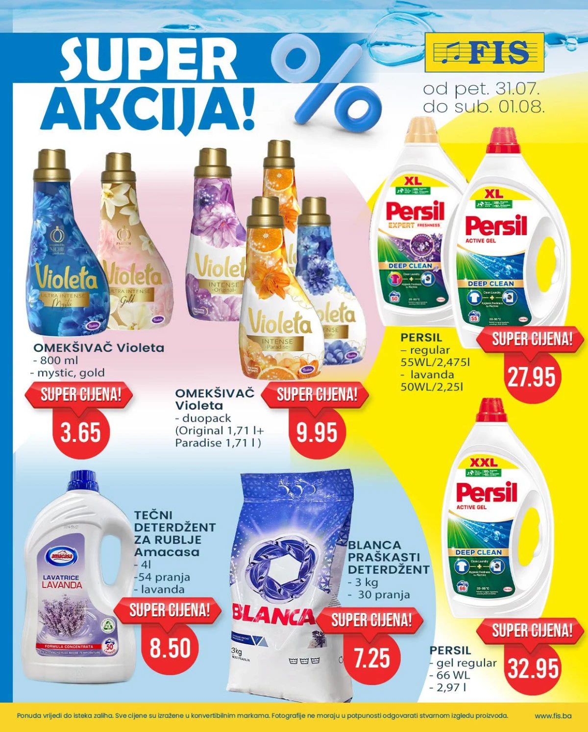 FIS Super akcija – Persil, Violeta i deterdženti po akcijskim cijenama