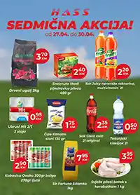 Hass Komerc sedmična akcija sniženja prehrane i kućnih proizvoda do 30. aprila 2026 katalog