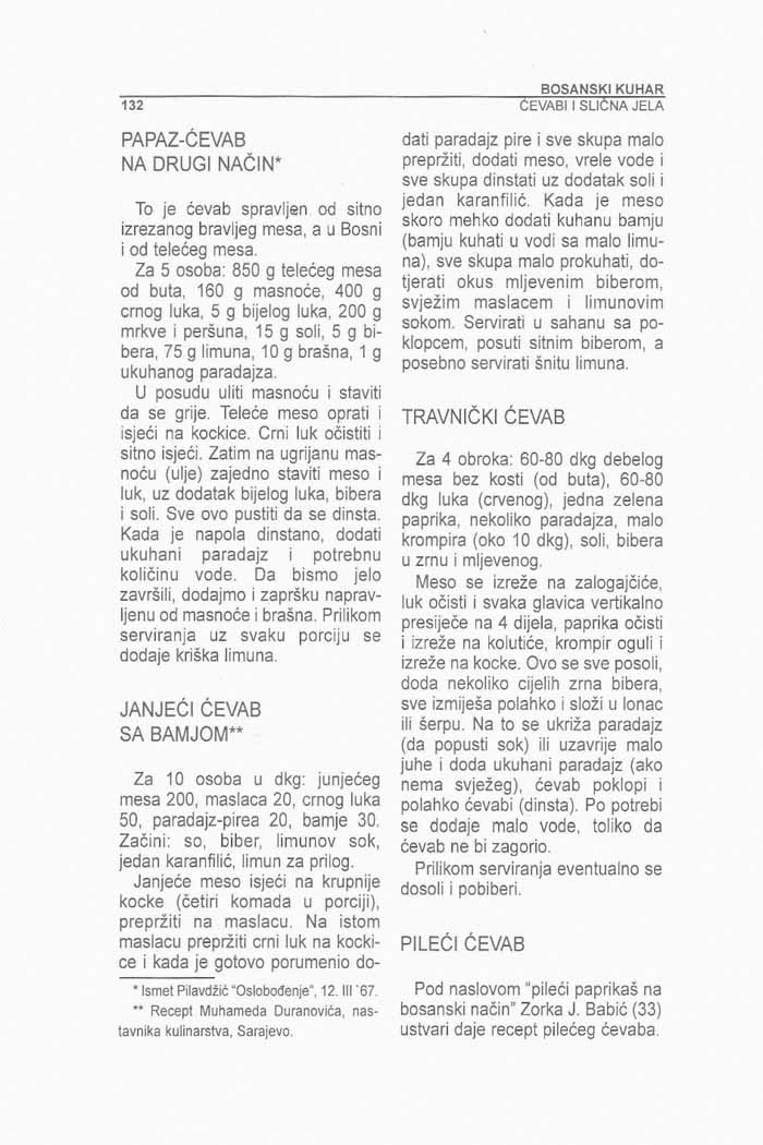 Recepti Bosanski kuhar  Alija Lakišić