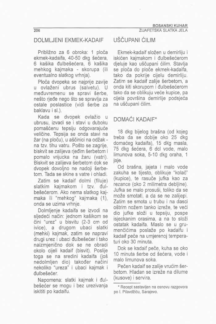 Recepti Bosanski kuhar  Alija Lakišić