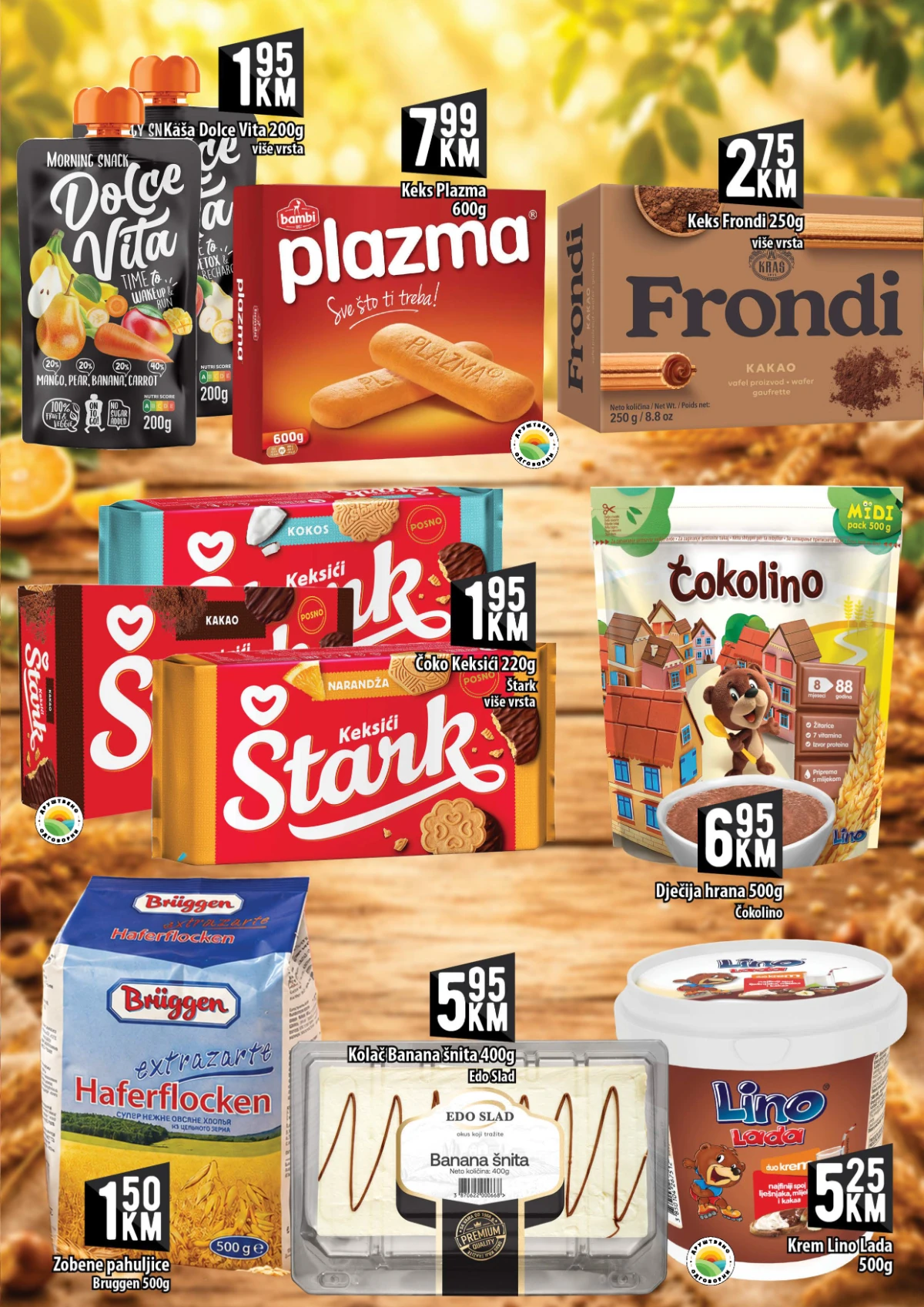 Kort Market katalog strana 9 – Plazma, Čokolino, Lino Lada, Stark i drugi slatki proizvodi