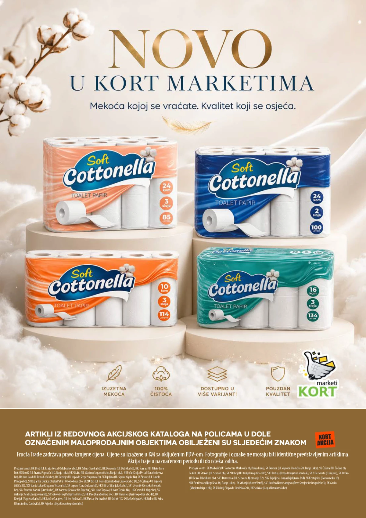 Kort Market katalog strana 24 – informacije o prodajnim centrima Kort Marketa