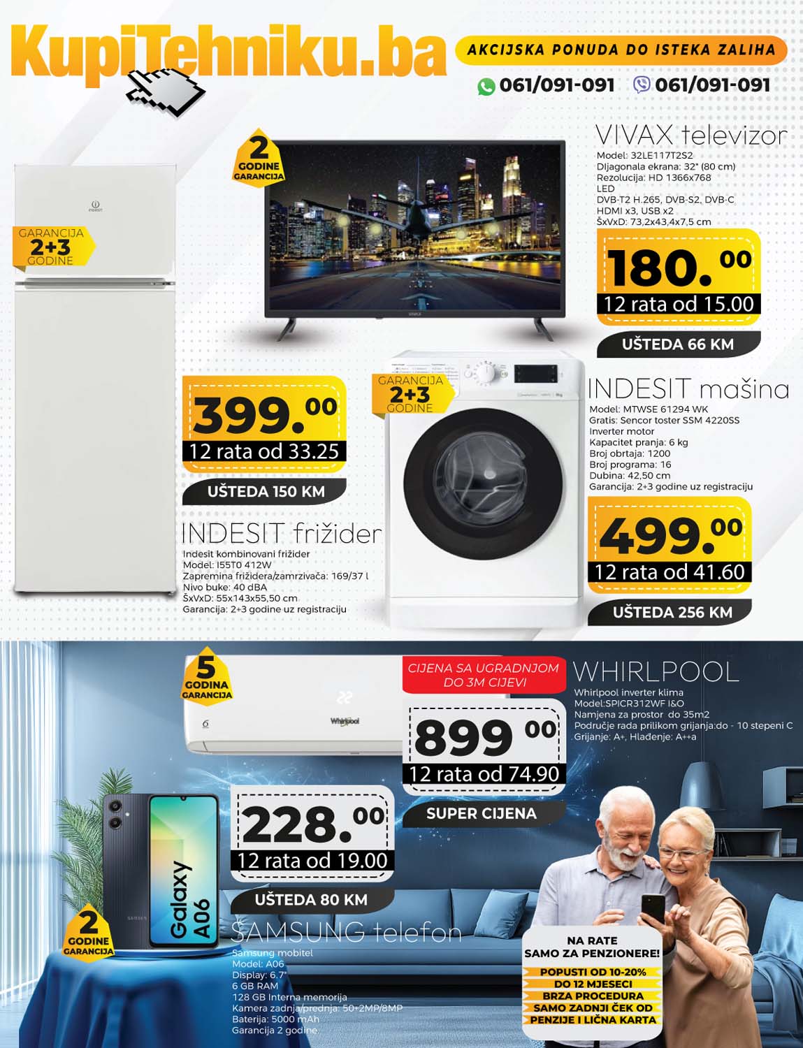 Kupitehniku akcija tehnike – televizori veš mašine šporeti i kućanski aparati na sniženju