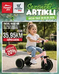 Penny Plus sezonski artikli – tricikli, romobili i vrtni namještaj na sniženju do 05.05.2026