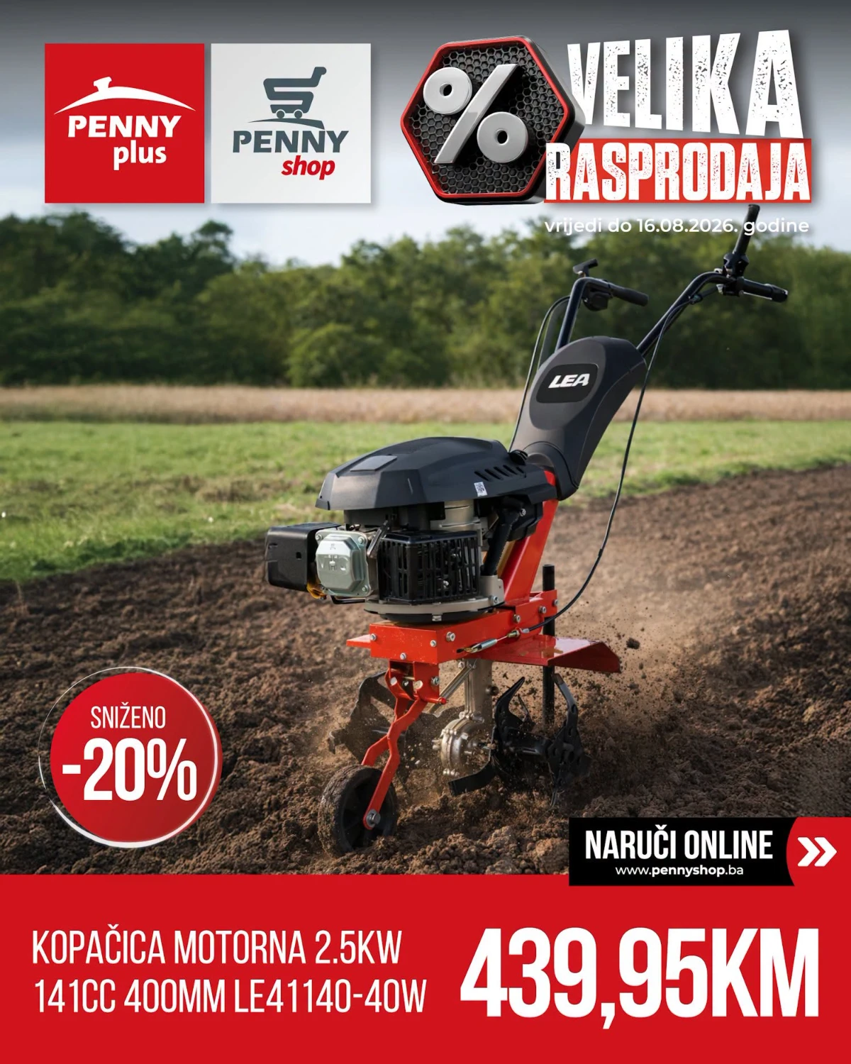 LEA motorna kopačica LEA motorna kopačica na akciji u PENNY Plus ponudi