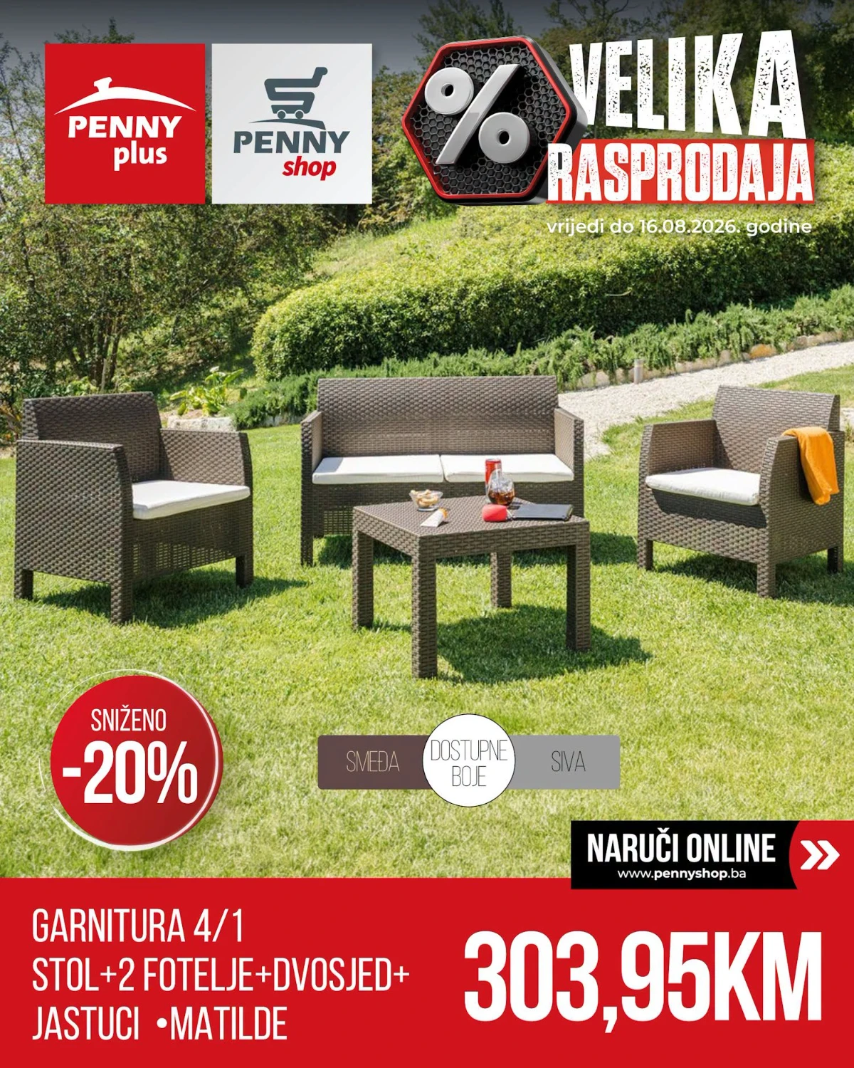 Vrtna garnitura Matilde sa dvosjedom Vrtna garnitura Matilde sa dvosjedom
