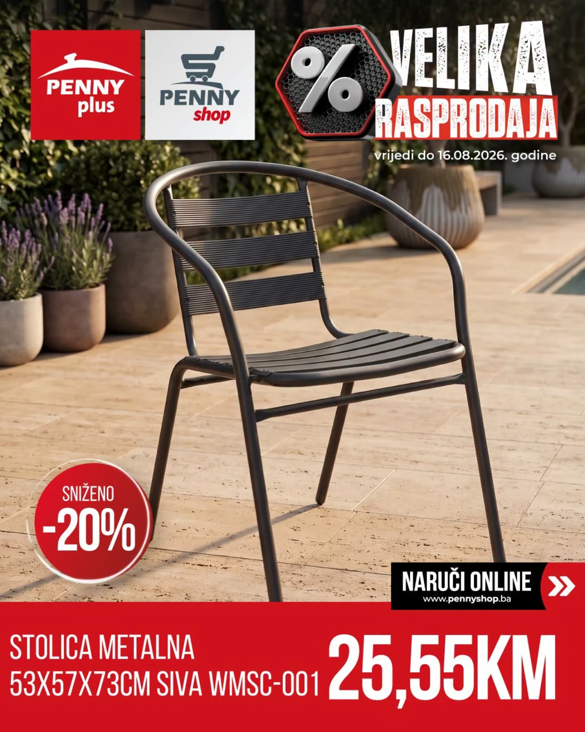 Metalna vrtna stolica Metalna vrtna stolica na akciji