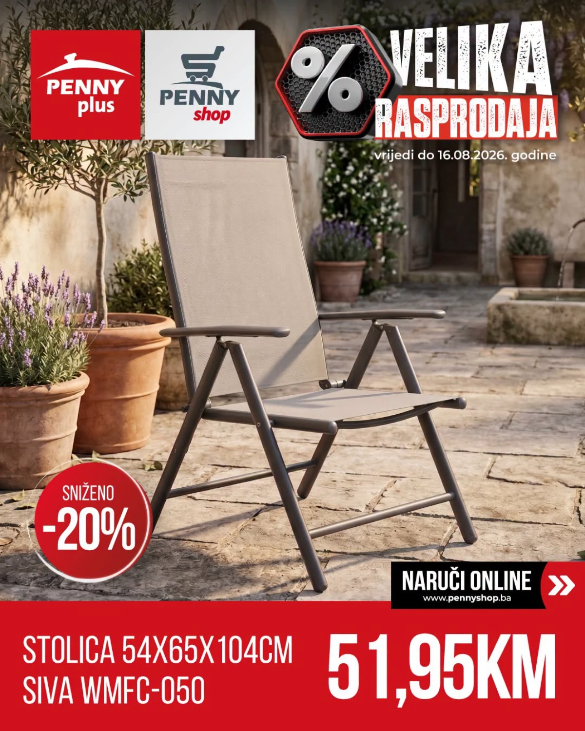 Preklopna vrtna stolica Preklopna vrtna stolica na akciji