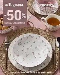 Tropic akcija Tognana Cottage Rosa posuđe sniženje do 30.06.2026