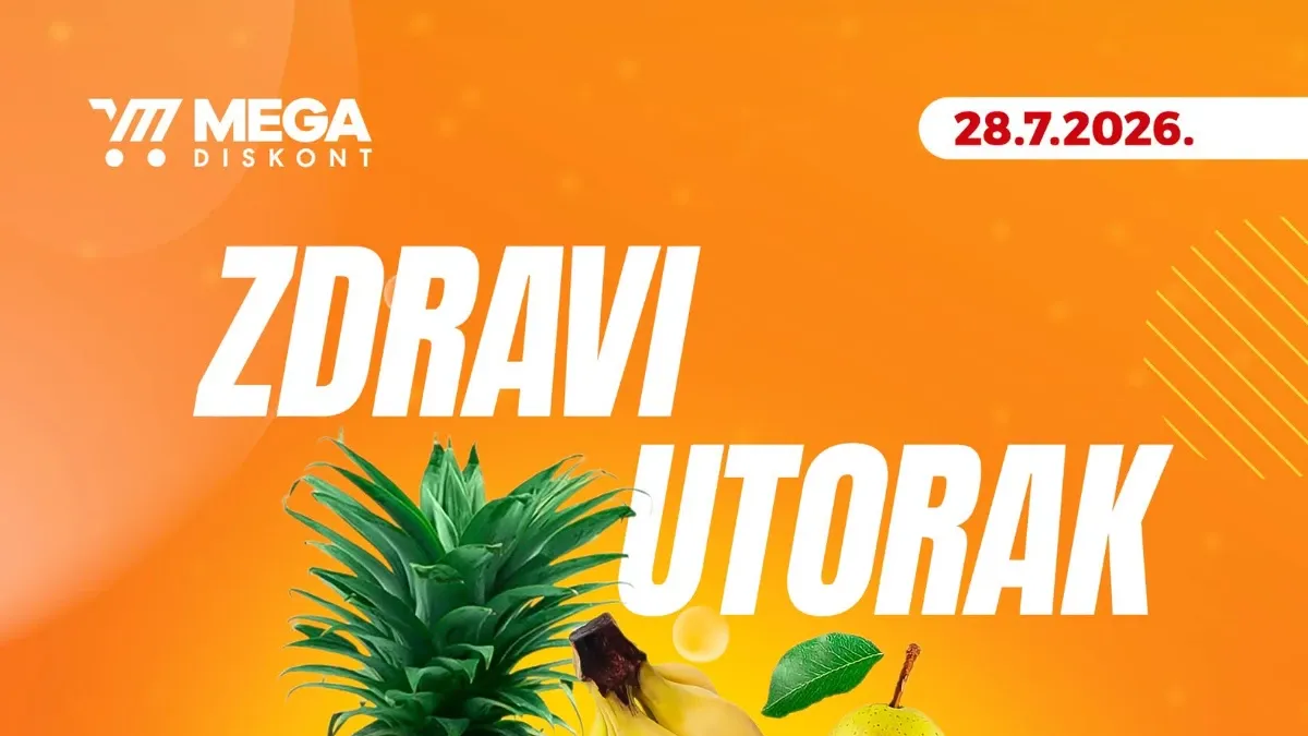 Mega Diskont Zdravi utorak – 20% popusta na svježe voće samo 28.07.2026.